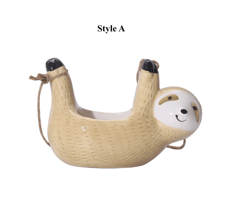 Avelena | Keramische Faultier hängende Pflanzen Töpfe