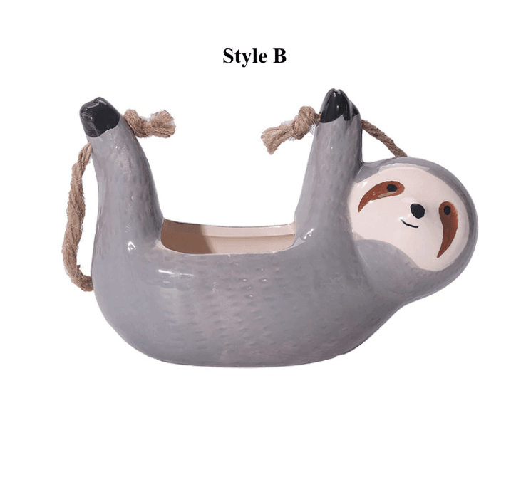 Avelena | Keramische Faultier hängende Pflanzen Töpfe