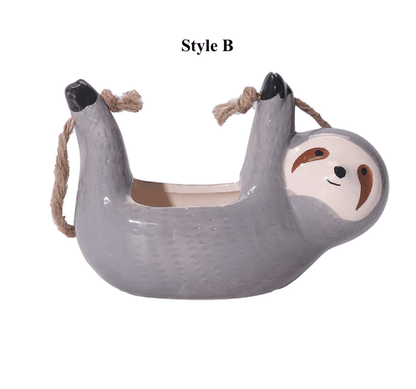 Avelena | Keramische Faultier hängende Pflanzen Töpfe