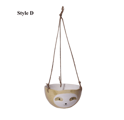 Avelena | Keramische Faultier hängende Pflanzen Töpfe
