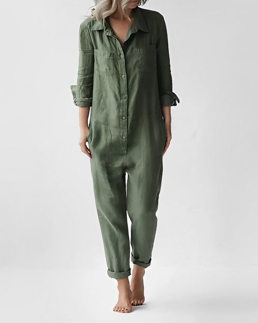 Avelena - Stylischer grüner Jumpsuit