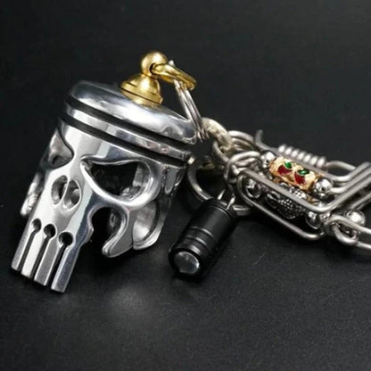 Avelena | Piston Art Skull Schlüsselanhänger