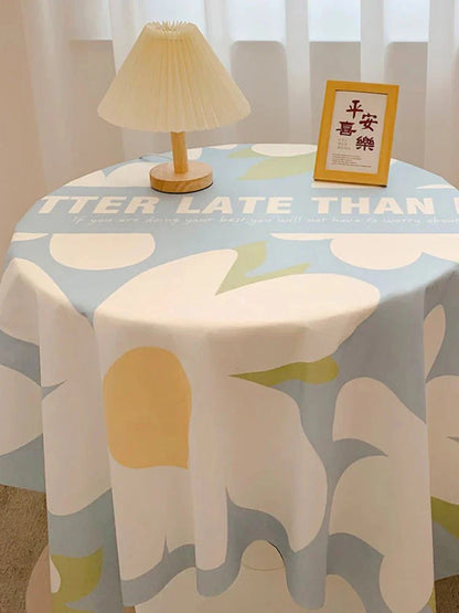 Avelena | Kariertes Design Runde Baumwolltischdecke