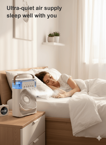 Avelena | ChillCube Kompakt – Desktop Verdunstungs-Mini-Kühler für persönliche Linderung