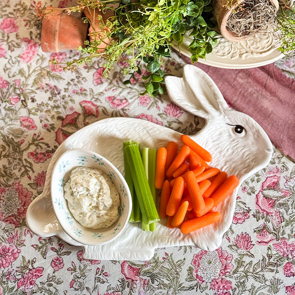 Avelena | Osterhase Servierteller mit Dip Schale