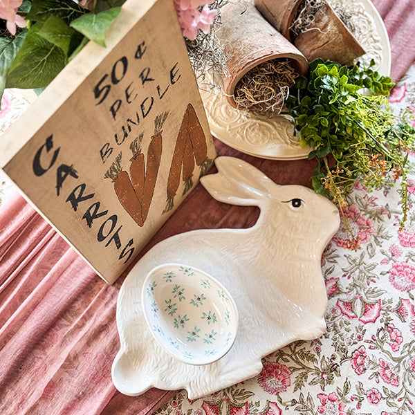 Avelena | Osterhase Servierteller mit Dip Schale