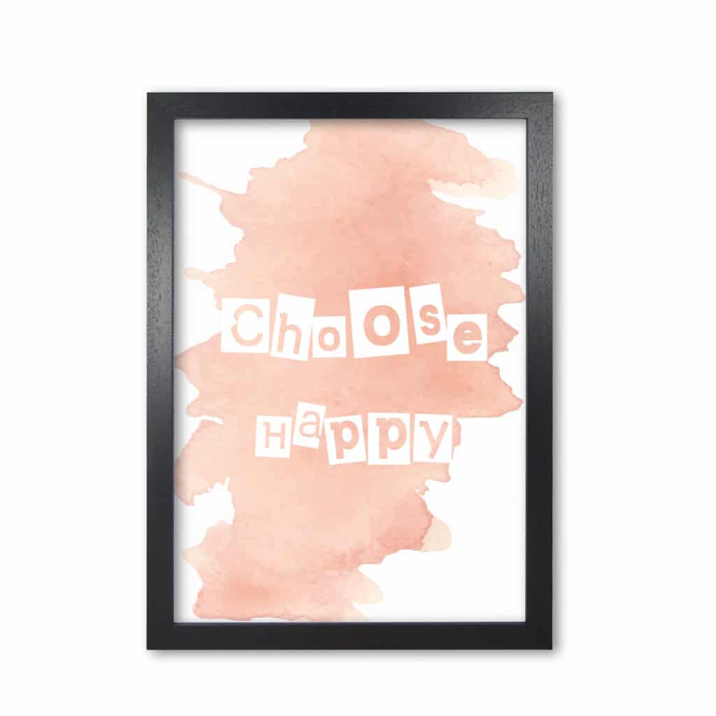 Avelena | Wähle Happy Peach Aquarell Moderne Druck