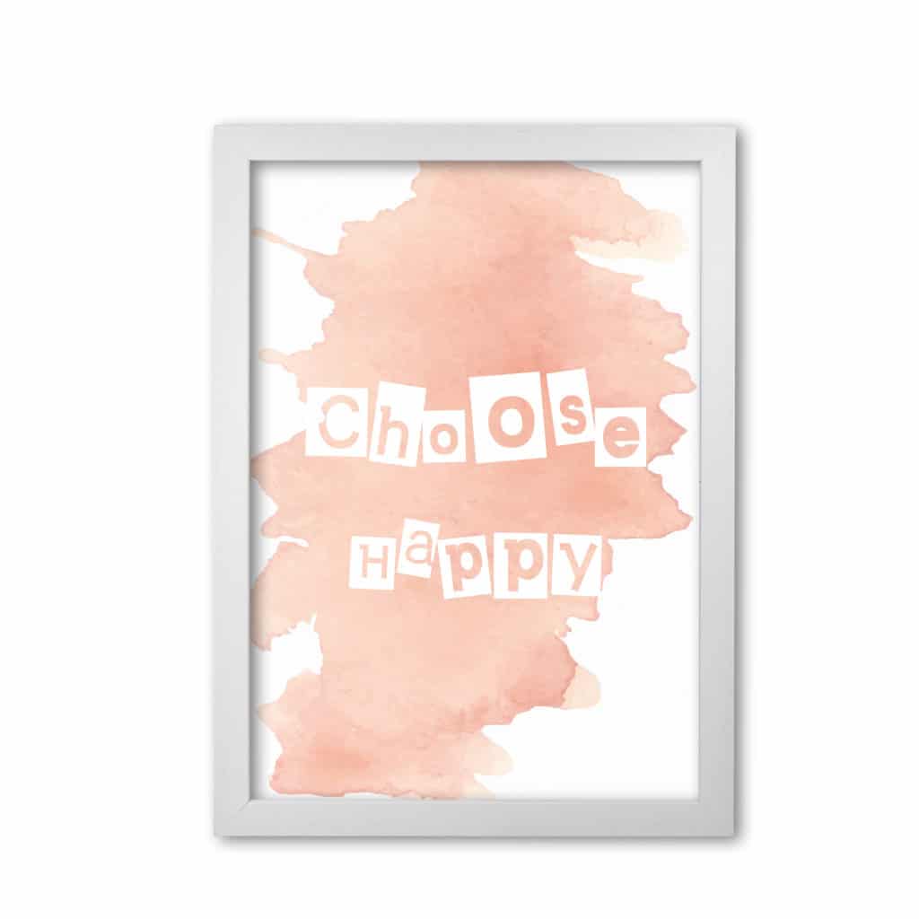 Avelena | Wähle Happy Peach Aquarell Moderne Druck
