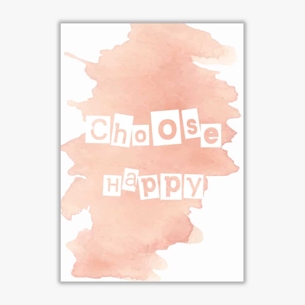 Avelena | Wähle Happy Peach Aquarell Moderne Druck