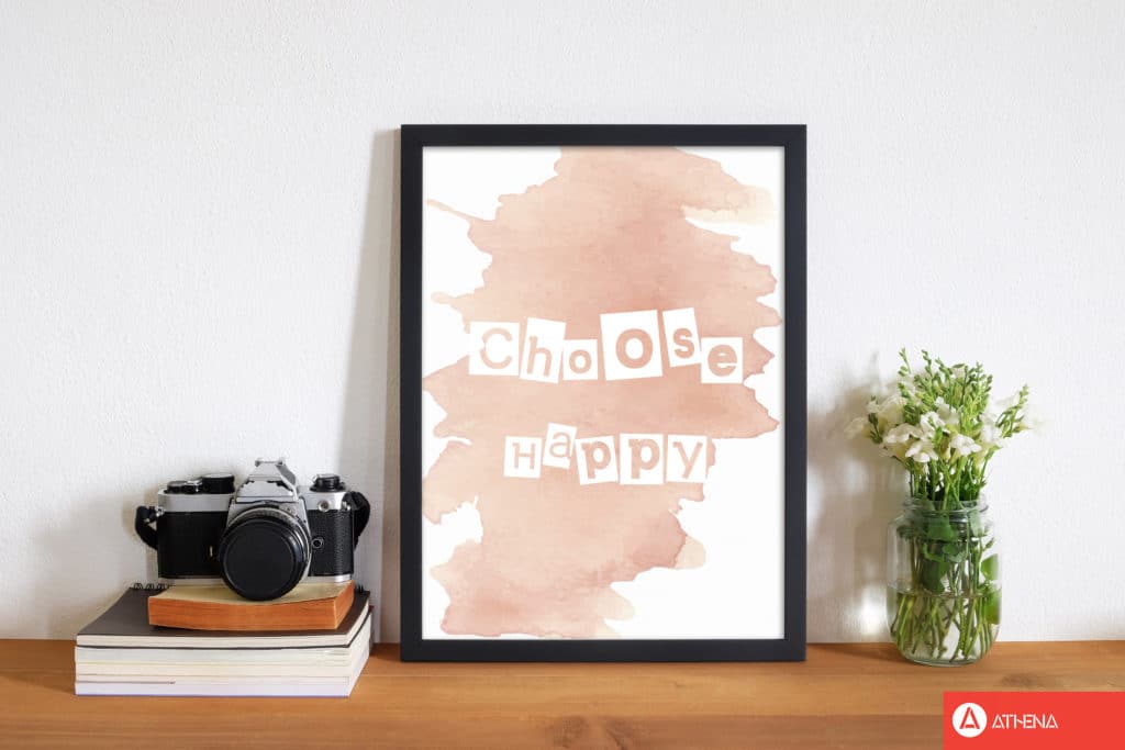 Avelena | Wähle Happy Peach Aquarell Moderne Druck