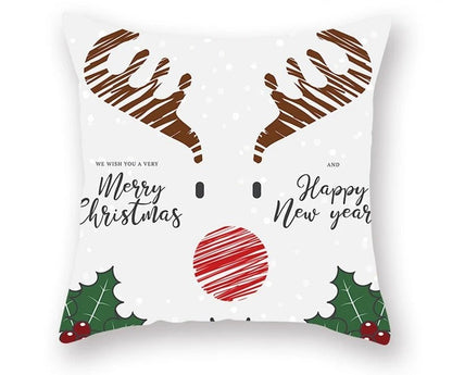 Avelena | Weihnachtskissenbezug – Festliches Santa- und Elchdesign für Weihnachtsdekoration & Perfektes Neujahrsgeschenk