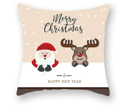Avelena | Weihnachtskissenbezug – Festliches Santa- und Elchdesign für Weihnachtsdekoration & Perfektes Neujahrsgeschenk