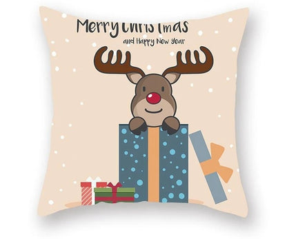 Avelena | Weihnachtskissenbezug – Festliches Santa- und Elchdesign für Weihnachtsdekoration & Perfektes Neujahrsgeschenk