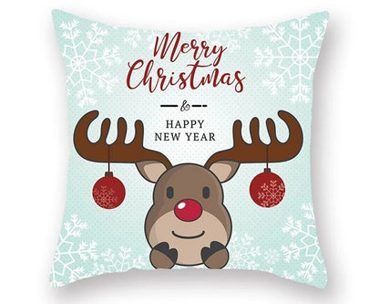 Avelena | Weihnachtskissenbezug – Festliches Santa- und Elchdesign für Weihnachtsdekoration & Perfektes Neujahrsgeschenk
