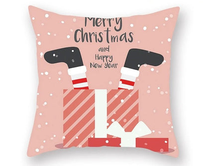 Avelena | Weihnachtskissenbezug – Festliches Santa- und Elchdesign für Weihnachtsdekoration & Perfektes Neujahrsgeschenk