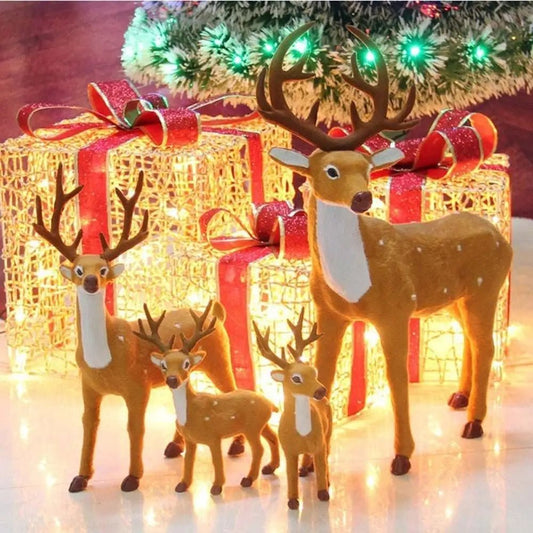 Avelena | Weihnachts-Hirsch-Dekor Plüschpuppe - Sikahirsch-Ornamente Plüschspielzeuge