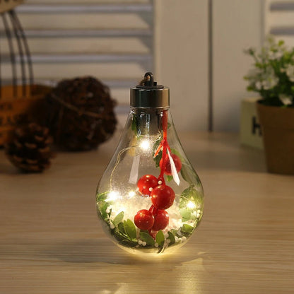 Avelena | Weihnachts-LED-Glühbirnen-Ornamente – Transparente Kugelbaumdekoration für festlichen Charme & perfekte Weihnachtsgeschenke