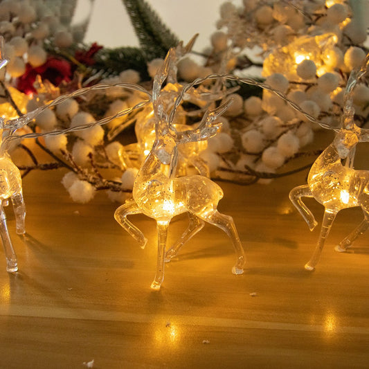 Avelena | Weihnachts-LED-Reh-Lichterkette – Batteriebetriebene Weihnachtsfeenlichter für magische Feiertagsfeiern, Zuhause und Baumschmuck