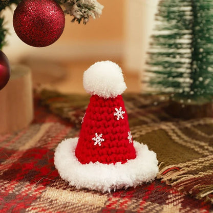 Avelena | Weihnachts-Haustier-Schal & Hut – Niedlicher roter Schal für Kätzchen & Welpen, Perfektes Weihnachtsgeschenk & Festliches Accessoire