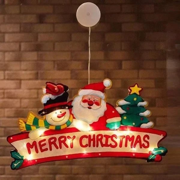 Avelena | Weihnachtsfensterhängelichter - Batteriebetriebene erleuchtete Weihnachtsdekorationen