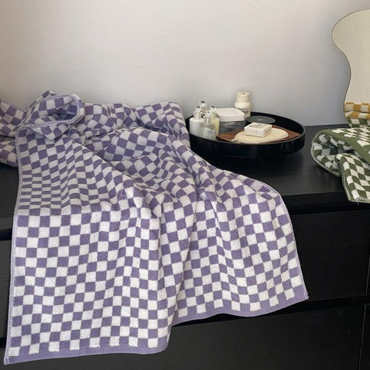 Avelena | Klassische Schachbrett-Handtuchkollektion