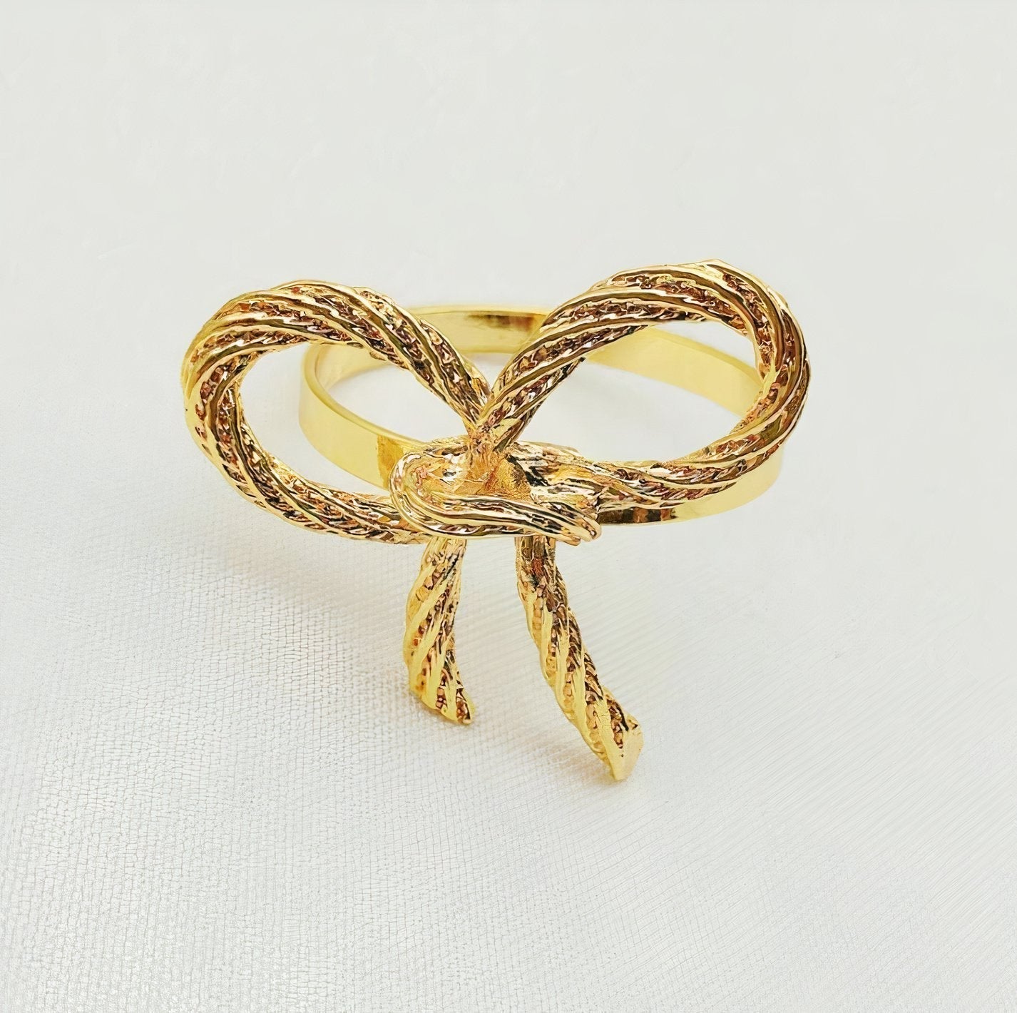 Avelena | Bow Serviettenring Set von 6 für die Wohnkultur