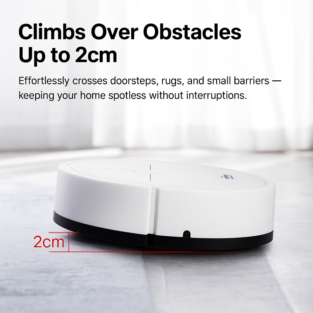 Avelena | 3-in-1 Robot Vacuum Cleaner | Powerful suction, intelligent navigation & ideal for pet owners and busy households