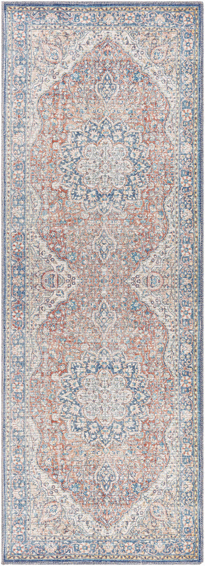 Avelena | Gebrauchte Rote und Blaue Waschbare Teppich