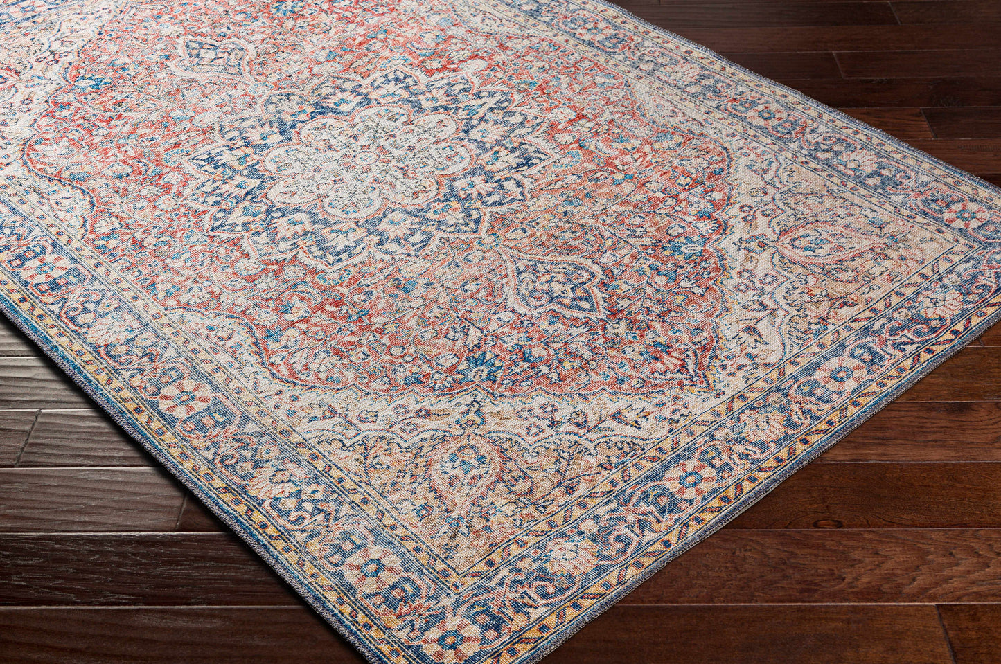 Avelena | Gebrauchte Rote und Blaue Waschbare Teppich