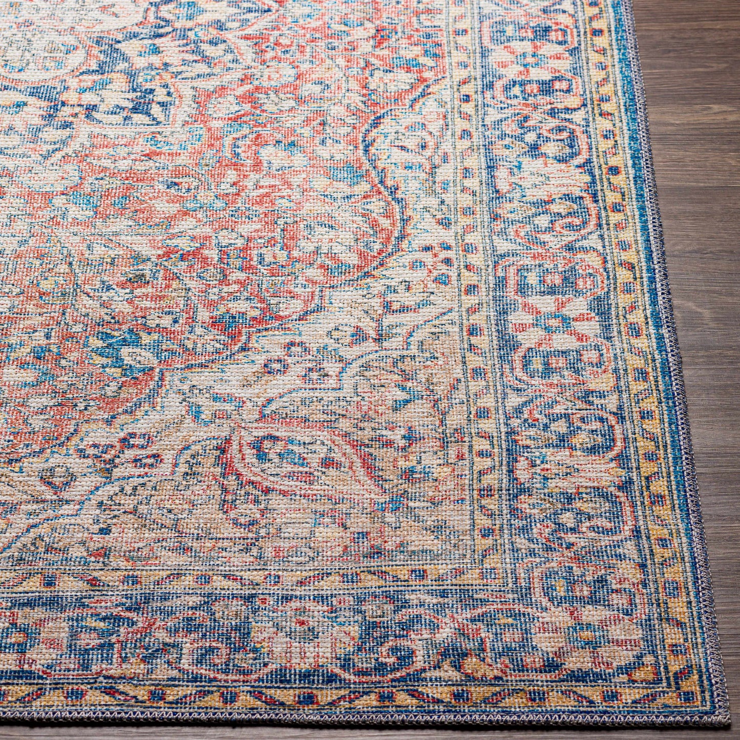 Avelena | Gebrauchte Rote und Blaue Waschbare Teppich
