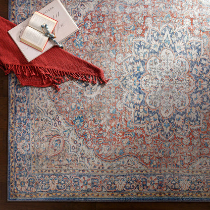 Avelena | Gebrauchte Rote und Blaue Waschbare Teppich