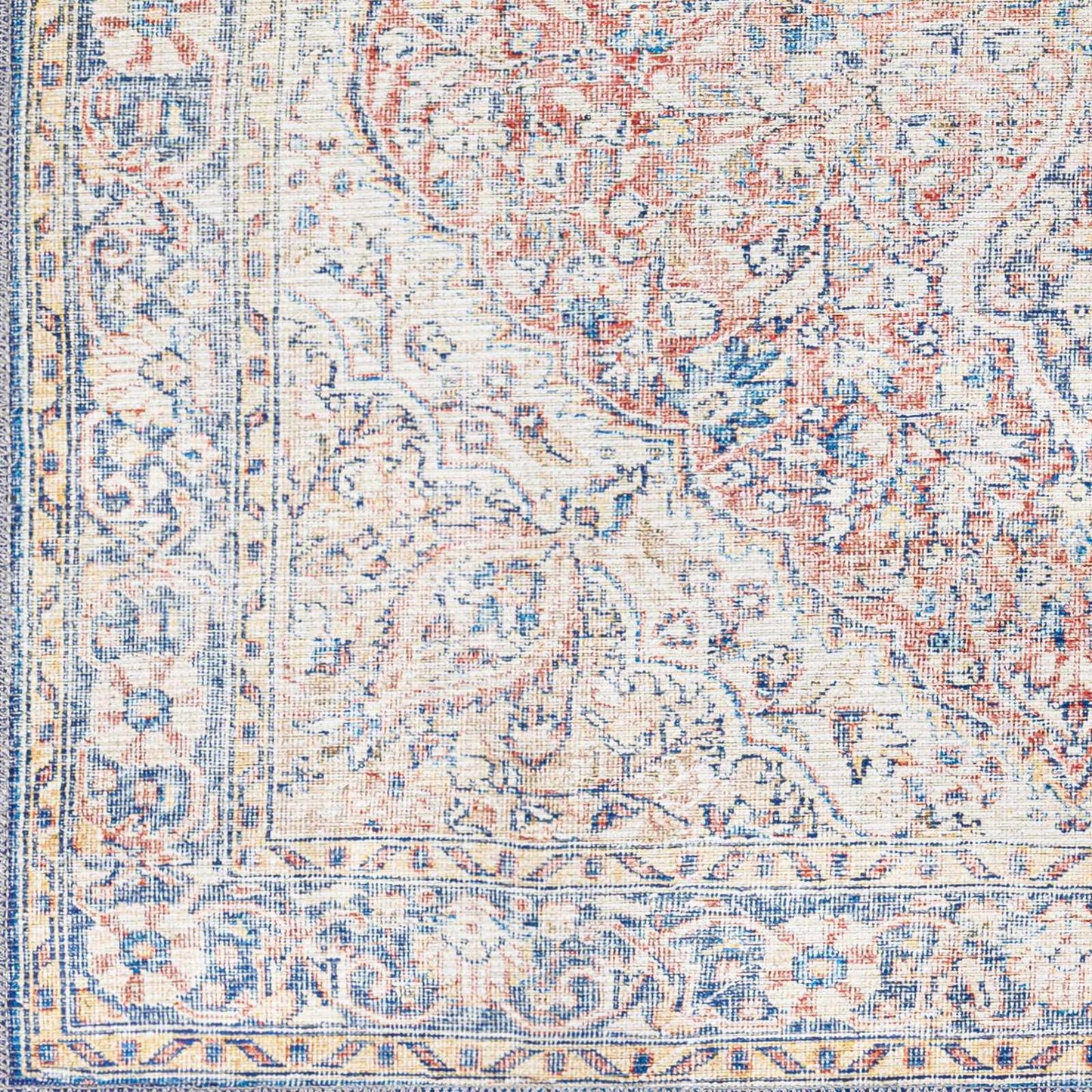 Avelena | Gebrauchte Rote und Blaue Waschbare Teppich