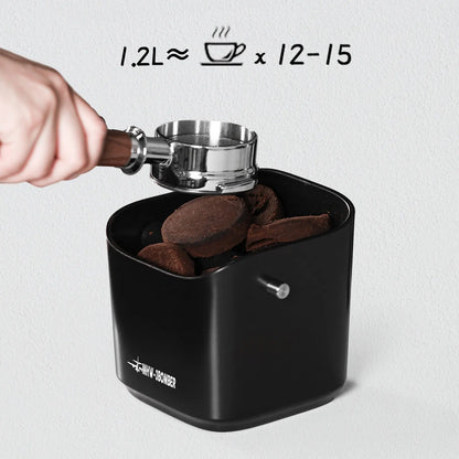 Avelena | Kaffeebohnen Knock Box Quadrat Abnehmbare Knock Bar und rutschfester Boden