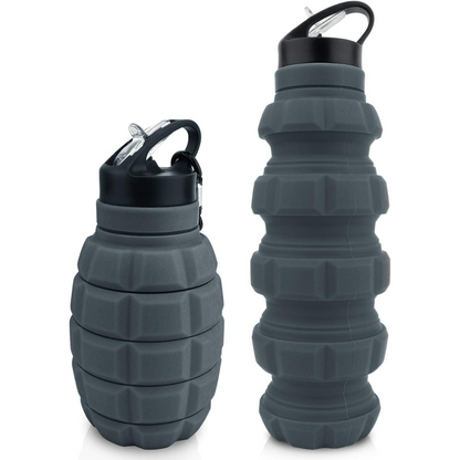 Avelena | Zusammenklappbare Reise-Wasserflasche - 575 ML Wiederverwendbares Silikon