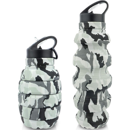 Avelena | Zusammenklappbare Reise-Wasserflasche - 575 ML Wiederverwendbares Silikon