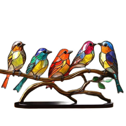 Avelena | ColorBirds - Bunte Vögel auf Zweig Dekorative Skulptur