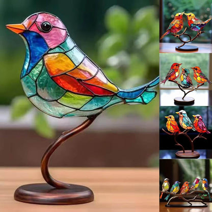 Avelena | ColorBirds - Bunte Vögel auf Zweig Dekorative Skulptur
