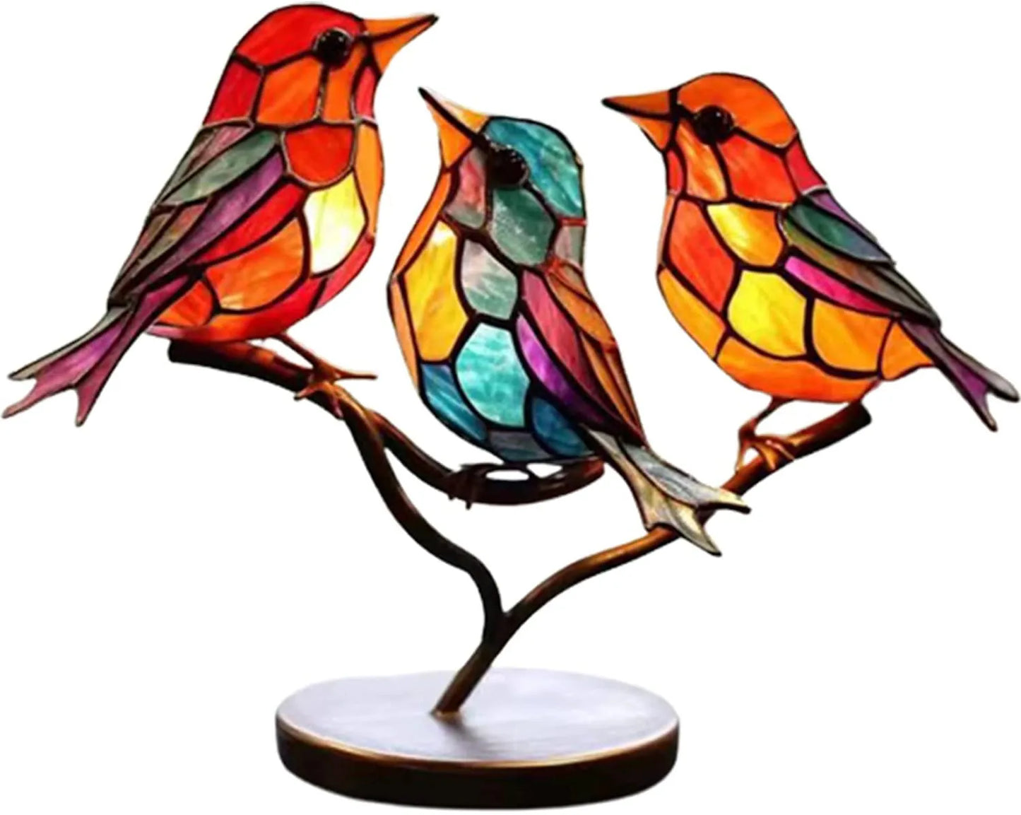 Avelena | ColorBirds - Bunte Vögel auf Zweig Dekorative Skulptur