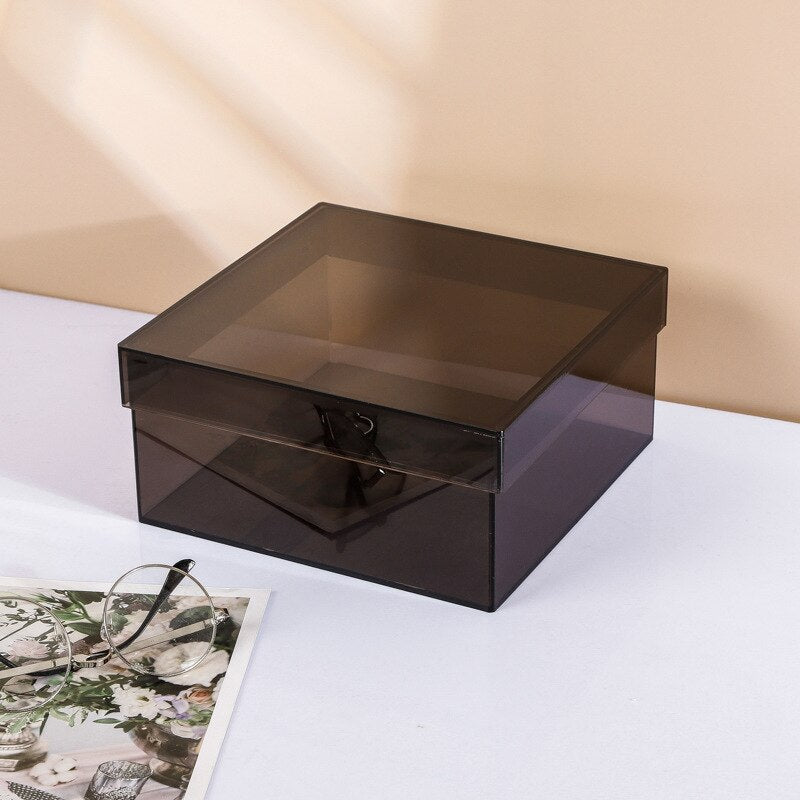 Avelena | Bunte Acryl Aufbewahrungsorganisatorbox Mit Deckel