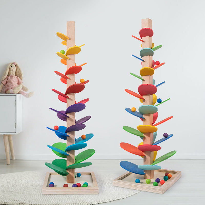 Avelena | Wooden Rainbow Marble Run Tower