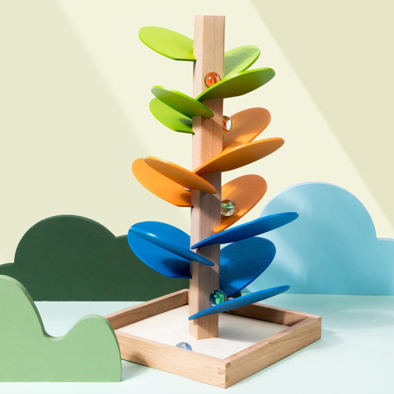 Avelena | Wooden Rainbow Marble Run Tower