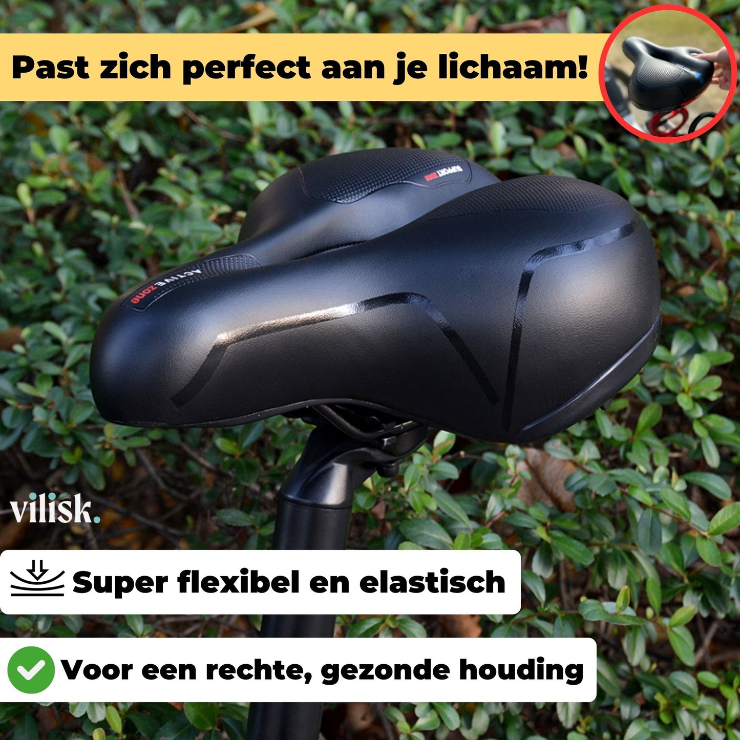Avelena | Bequemer Fahrradsattel gegen Rücken- und Steißbeinschmerzen