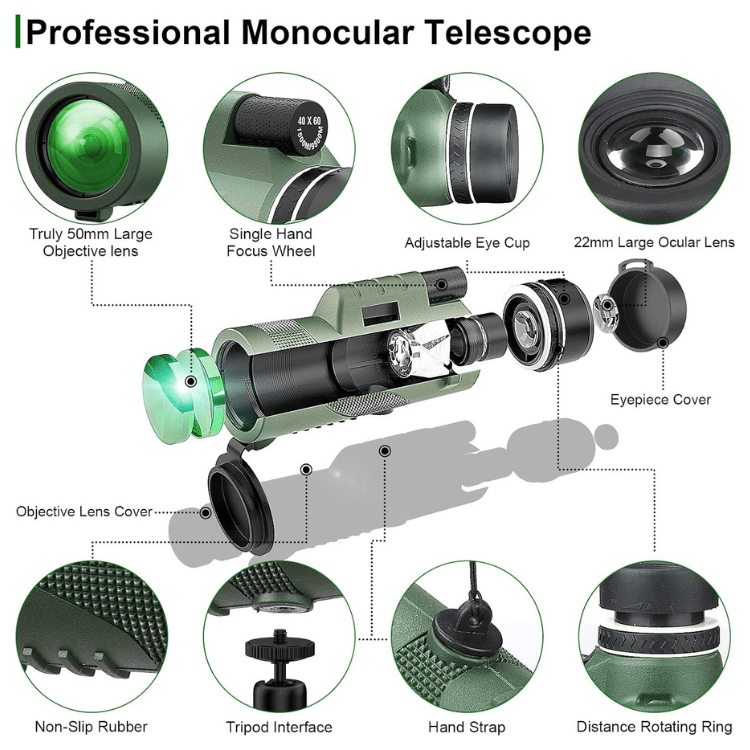 Avelena | DetailScope | Monokulares Teleskop – Scharfe Bilder bei allen Lichtverhältnissen
