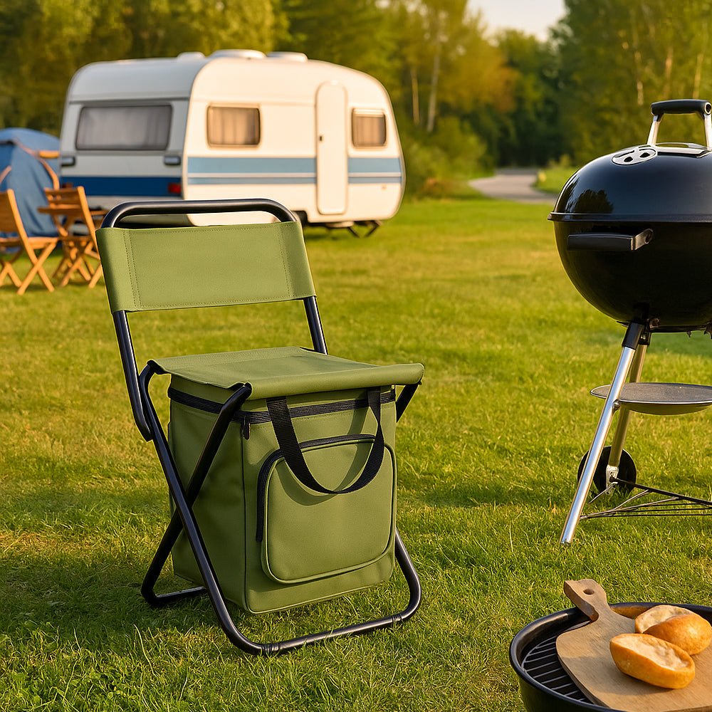 Avelena | Coolcamp Stuhl – Klappbarer Gartenstuhl mit integrierter Kühlbox und Stauraum