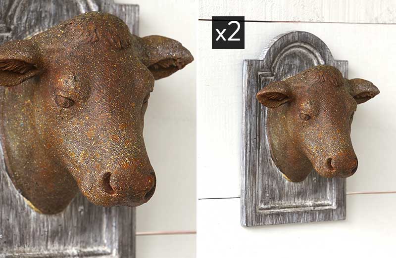 Avelena | Petite Cow Head Plaque Set mit 2