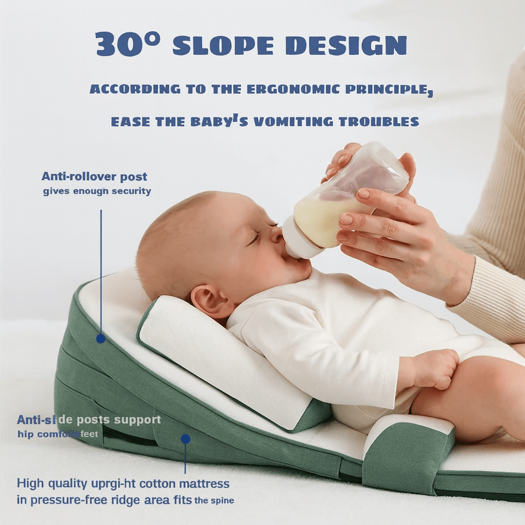 Avelena | CozyCradle Kissen – Seitenlagerungsstütze mit Anti-Reflux-Neigung für Neugeborene
