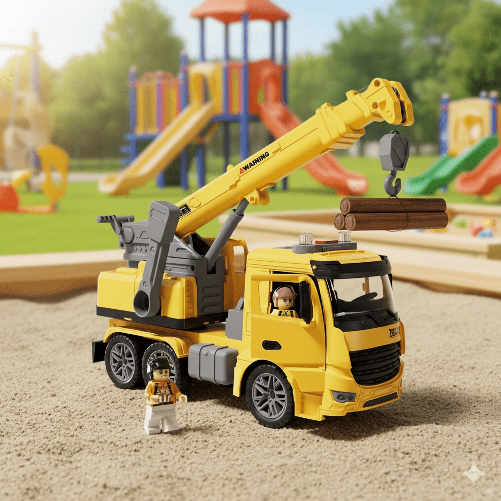 Avelena | CraneMax Junior – Baukran-Spielzeug mit Licht und Sound