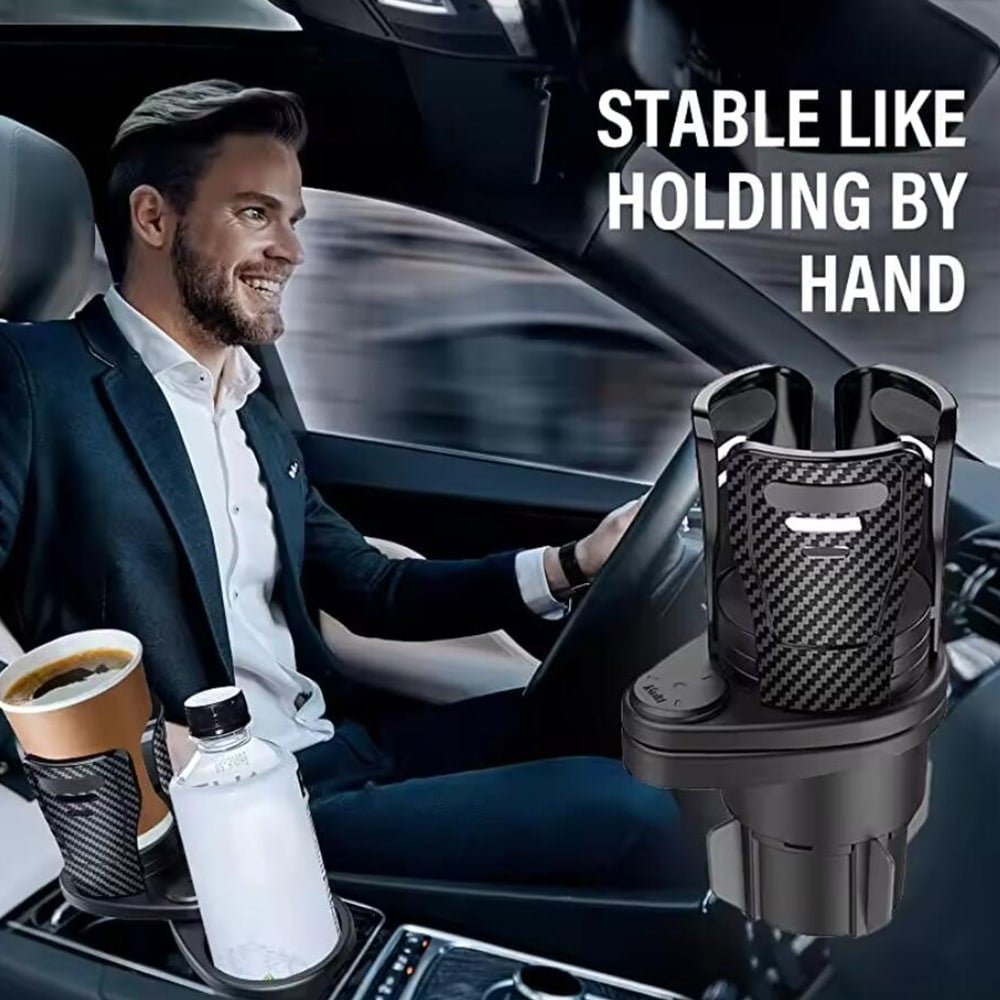 Avelena | Cupswivel – Doppelt drehender Auto-Becherhalter für Getränke & einfachen Zugriff