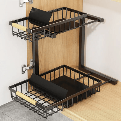 Avelena | Curcura – Heavy-Duty verstellbarer Stahl Unter-Sink-Organizer für Küche & Bad