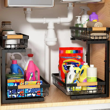 Avelena | Curcura – Heavy-Duty verstellbarer Stahl Unter-Sink-Organizer für Küche & Bad